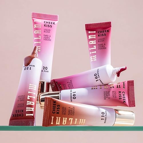 Miniatura 7 de Milani Maquillaje líquido Cheek Kiss, ligero, mezclable y construible para mejillas radiantes, fórmula amante de la piel, New Wine Glow