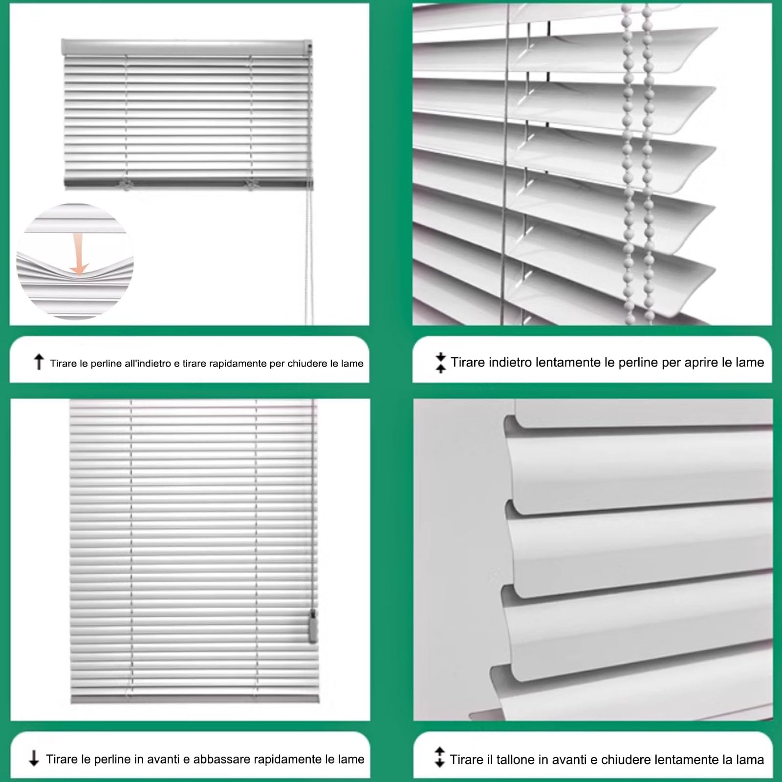 Veneziana in Alluminio,Tenda Parasole,Persiane Oscuranti Regolabile,per Privacy,Protezione Solare,per Finestre e Porte,Kit di Montaggio Incluso,Larghezza x Altezza (Bianco,70cm x 140cm)