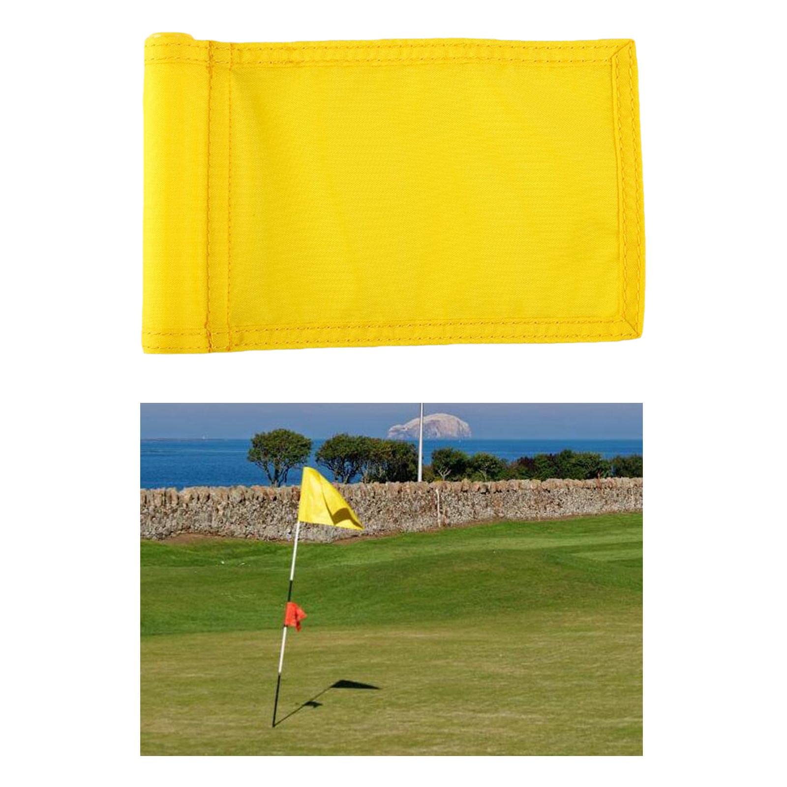 Drapeau de golf couleur unie 24,5 cm x 15 cm pour cour blanche