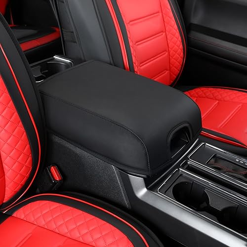 Miniatura 3 de LUCKYMAN CLUB Fundas de asiento de piel sintética F150, aptas para 2015-2024 F150 SuperCrew y 2017-2024 F250 F350 F450 Super Duty Crew Cab (juego