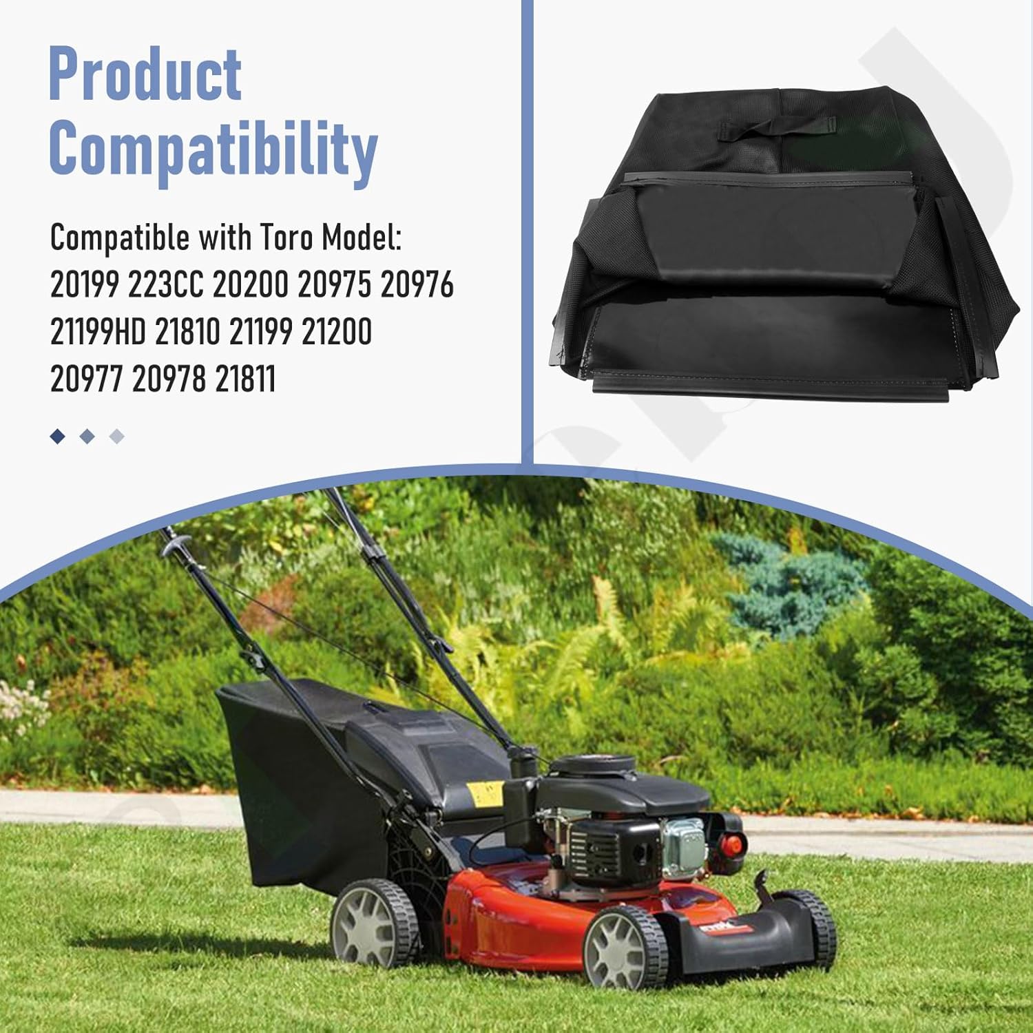 121-5770 Grass Bag Compatible with Toro 30" 223CC 21200 21199 20978 20977 20975 20200 20199 TimeMaster Lawn Mowers - Frames are Not Included