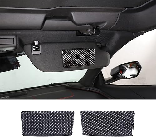 TOYCIDFG Marco de decoración de espejo de tocador de maquillaje de automóvil compatible con Chevrolet Corvette C8 Z06 2020-2024 fibra de carbono