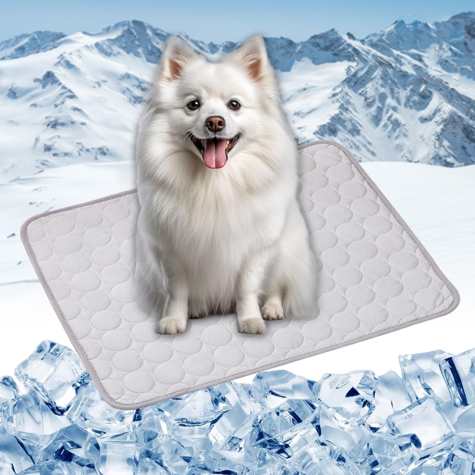 Tapis rafraîchissant en soie glacée respirante et non toxique pour chien et chat