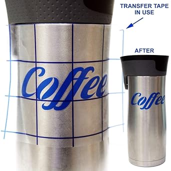 Vinyl Transfer Tape Roll (12-in x 25-FT) Clear w/Blue Grid (Made in USA)