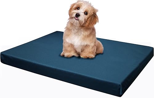 Dogbed4less Cama para perro con plataforma de espuma viscoelástica, colchón para alivio ortopédico de las articulaciones con funda extraíble
