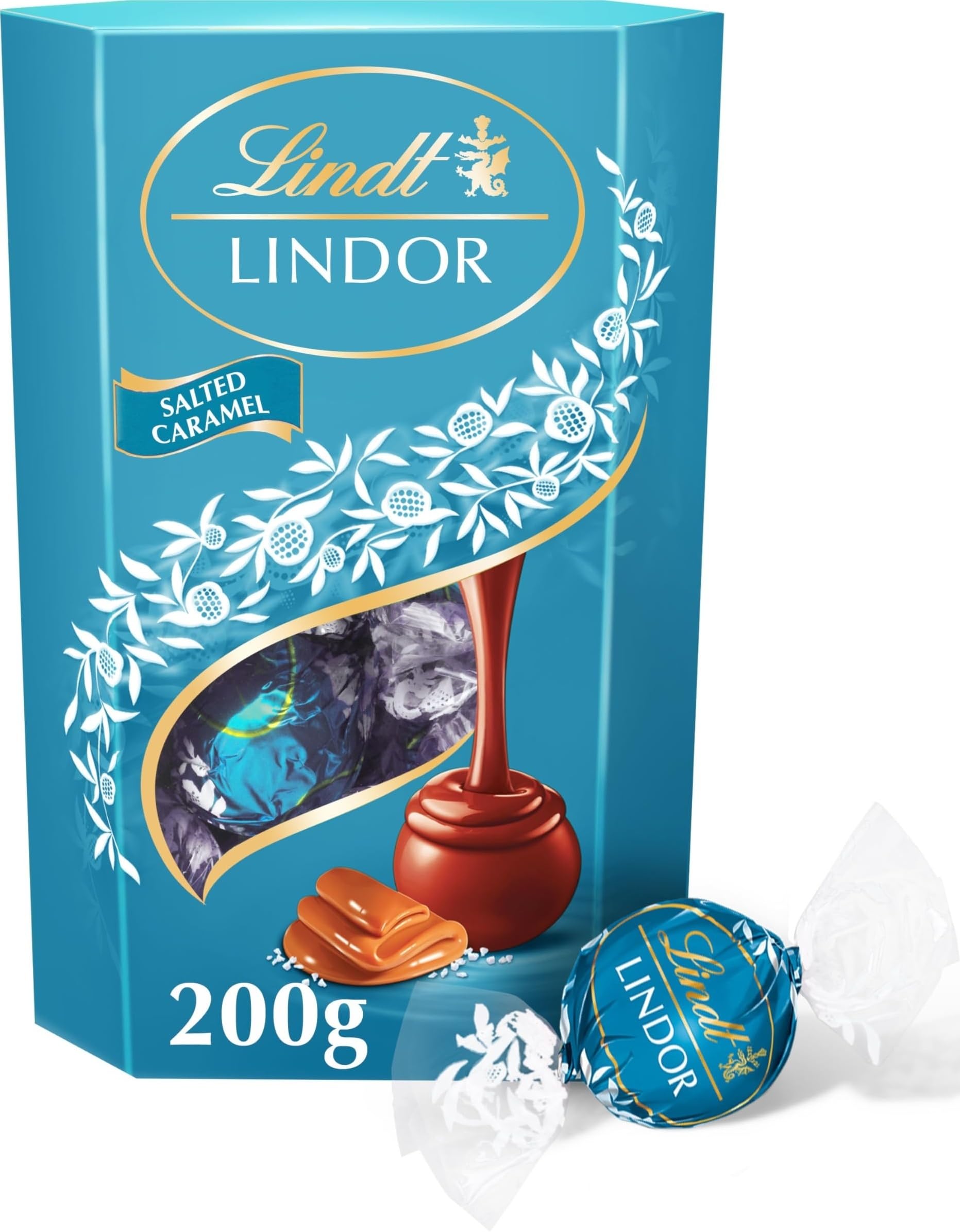 Lindt LINDOR Milk  Chocolate Truffles Box, 200 g