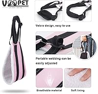 Vista 2 de voopet Eslinga para perro, ayuda a levantar las piernas, arnés portátil de soporte de cadera para ayudar a los perros para ayuda canina, arnés