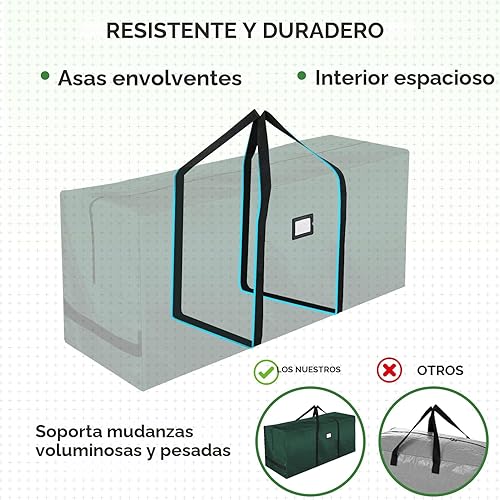 Miniatura 4 de BALEINE Bolsa de almacenamiento extra grande para árbol de Navidad de 7.5 pies con asas reforzadas y cremalleras dobles para una amplia apertura