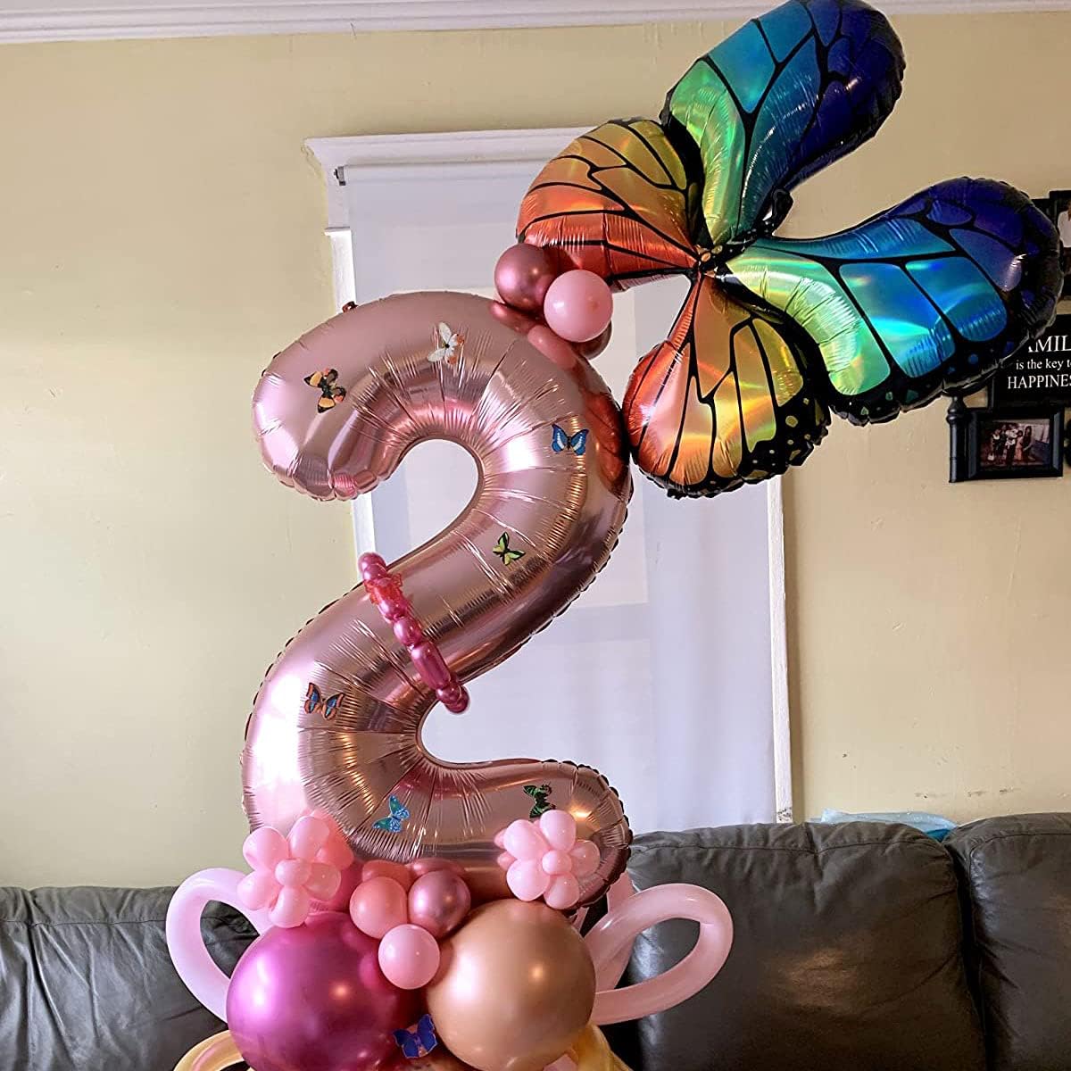 Rose Gold 2 Balloon 40 Inch Giant Helium Foil Number 0 to 9 Rose Gold Balloon Birthday Wedding Party Digital Decorations Number 2 - Image 5
