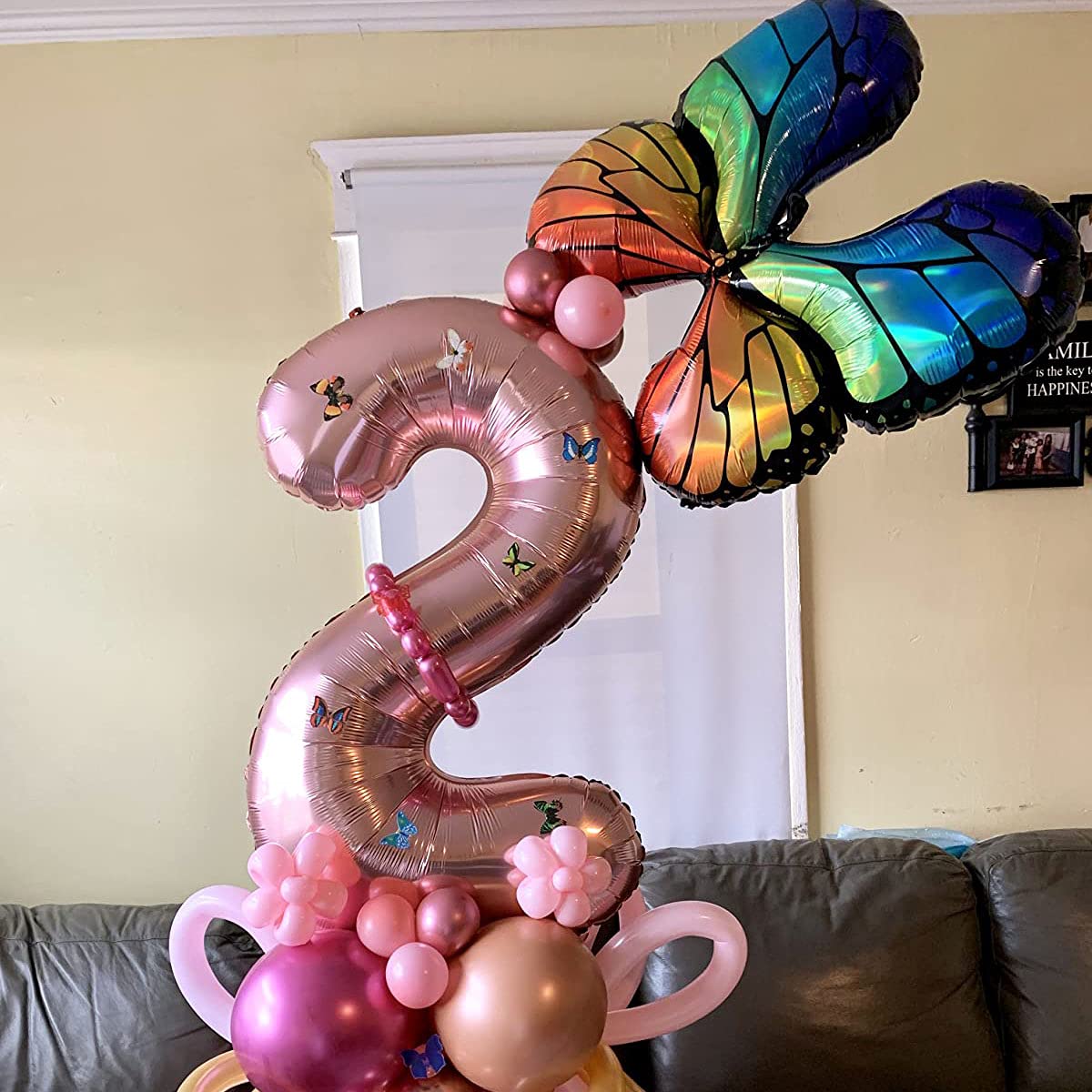 Red 0 balloon 40 Inch Giant Helium Foil Number 0 to 9 Red Balloon Birthday Wedding Party Digital Decorations (Number 0) — view 302