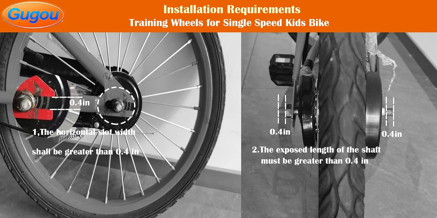 Bike Training Wheels， Heavy Duty Universal Training Wheels for 12 14 16 18 20 Inch Bike