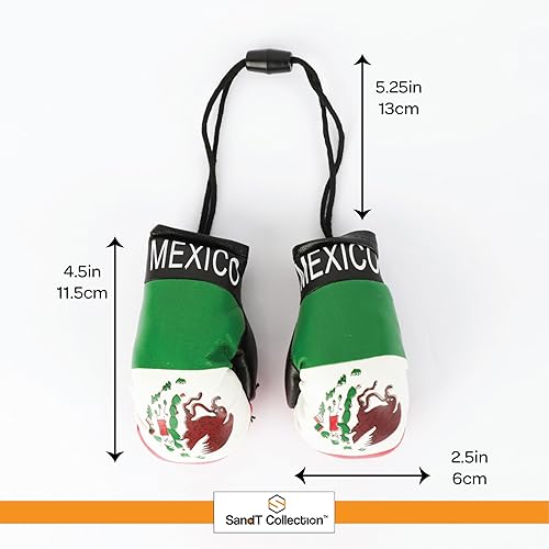 Miniatura 5 de SandT Collection Mini guantes de boxeo Country Flag - Guantes de boxeo colgantes