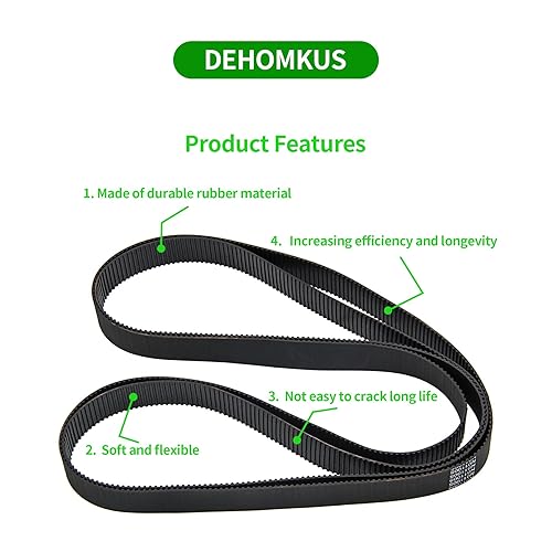 Miniatura 5 de DEHOMKUS 2 correas de transmisión para compresor de aire N011005 A12210 para DeWalt D55146, D55167, D55168, Craftsman 919-16755, 919-16760,