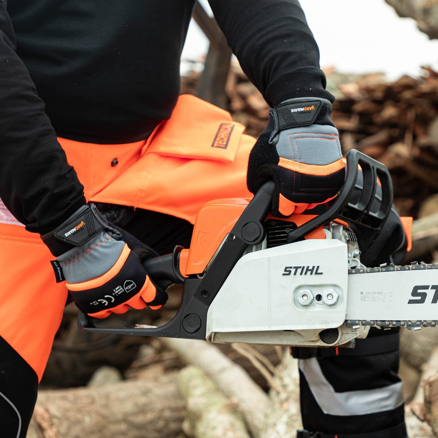 Chainsaw Chaps Class A and All Purpose Anti-Cut Chainsaw Gloves
