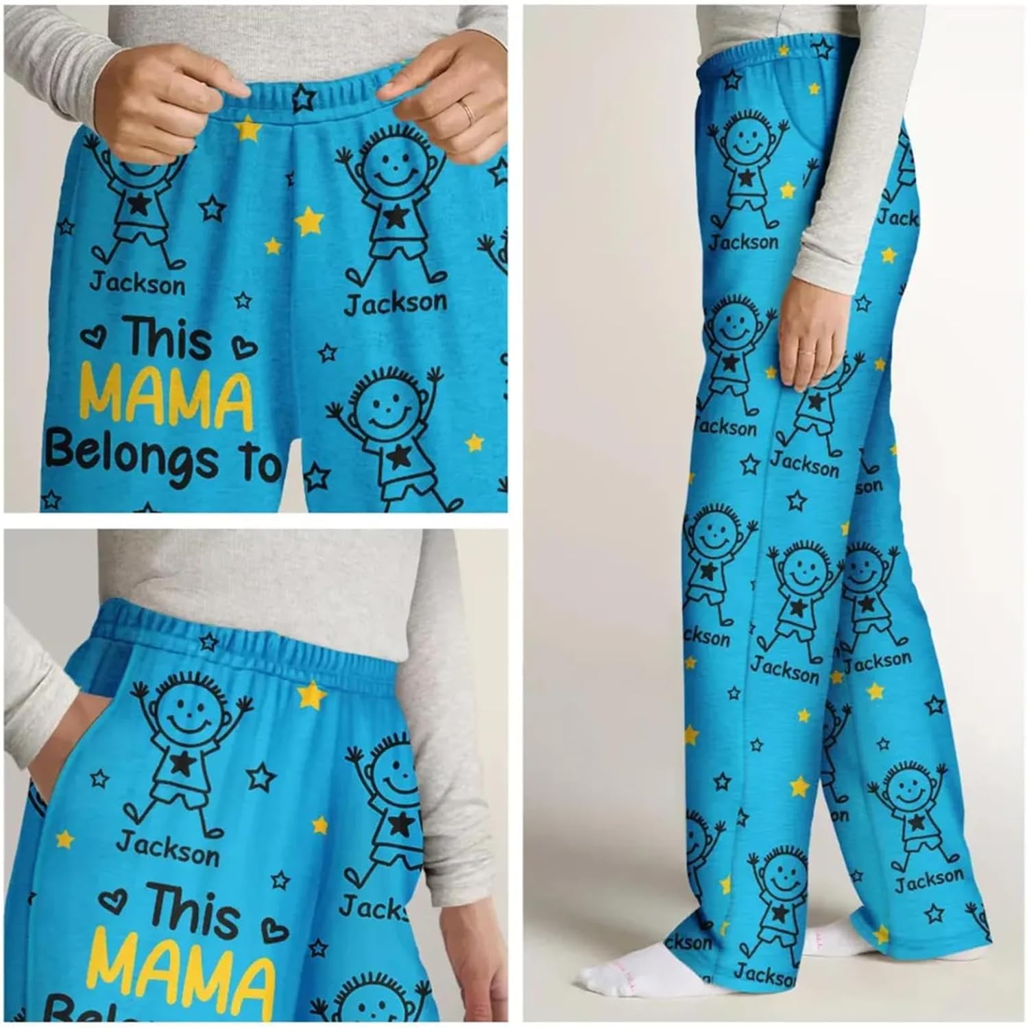 LOVELYPOD Personalized This Grandpa Grandma Belongs to Pajama for Mom, Dad, Grandma, Family - Image 5