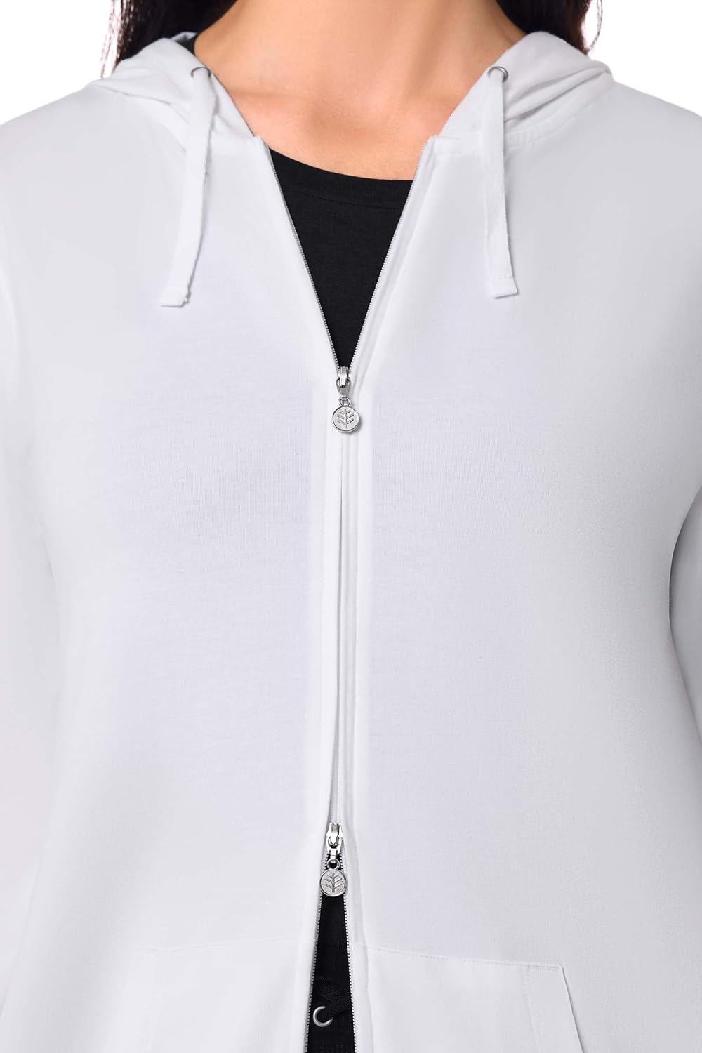 Coolibar Women's Long Zip-Up Hoodie - UPF 50+ Sun Protection - Cabana