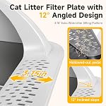 Boîte à litière en acier inoxydable avec côtés hauts,XL Boîte à litière en métal pour chats,Boîtes à litières extra grandes pour grands chats,Sans odorat,Facile à nettoyer, Fuseau anti-urine,Non Stick,Scoop inclus,Gravure claire