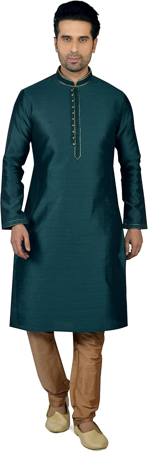 Tathastu Mens Silk Kurta Pyjama Set