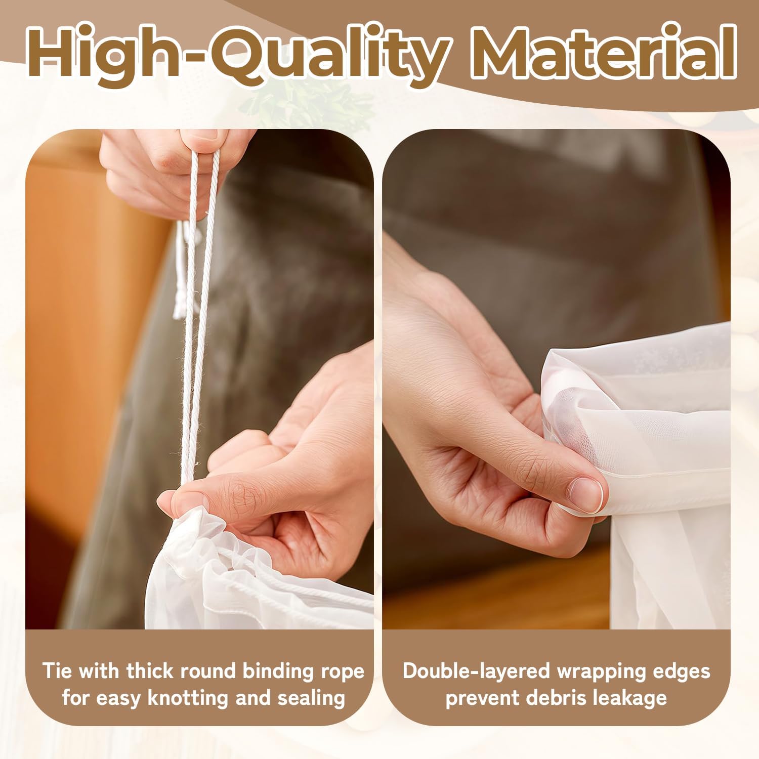 4PCS Nut Milk Bag,8x12'' 100 Mesh Fine Mesh Cheese Cloth,Nylon Cheesecloth Bags for Straining,Multiple Usage Reusable Juice Strainer,Suitable for Straining Fruit Coffee Tofu Yogurt Tea (100 Mesh)