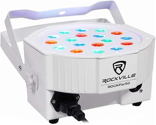 Miniatura 3 de (2) Rockville LED RGB Par puede lavar paquete de luz luz de lavado DJclubescenario, (1) bolsa de viaje universal, (1) cable de iluminación DMX de 3