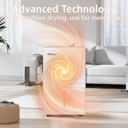 Miniatura 7 de Pipleo Deshumidificador para el hogar y el sótano, deshumidificadores de 120 pintas para hogar grande de 6000 pies cuadrados, con manguera de