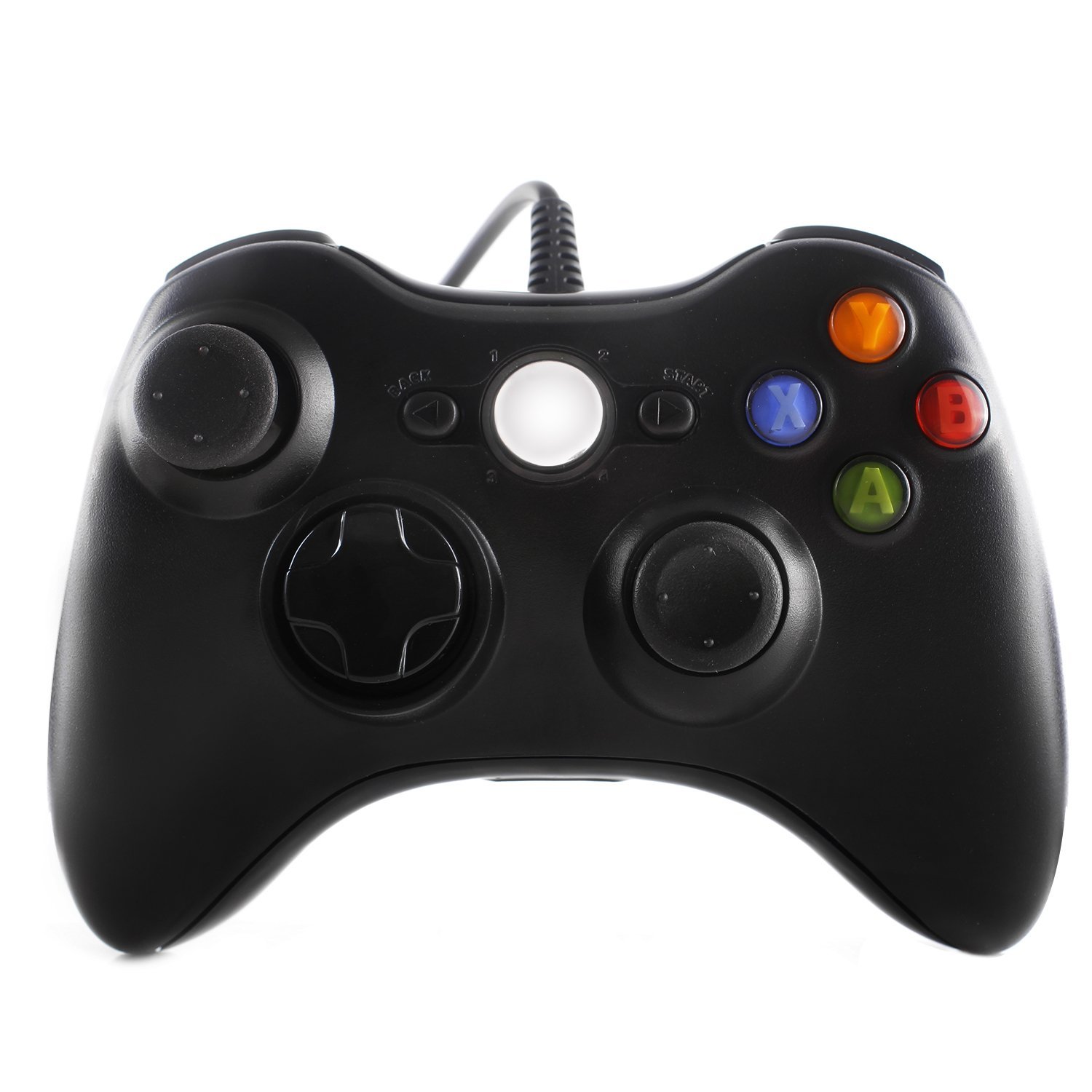 Mix-Play USB Wired Game Controller for Xbox 360 and PC - Black