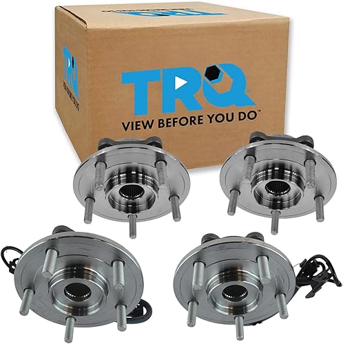 Miniatura 1416 de TRQ Juego de 2 rodamientos de rueda delantera y conjunto de cubo 4WD compatible con Ford Explorer Sport 2003-2005 Explorer Sport Trac 2003-2010