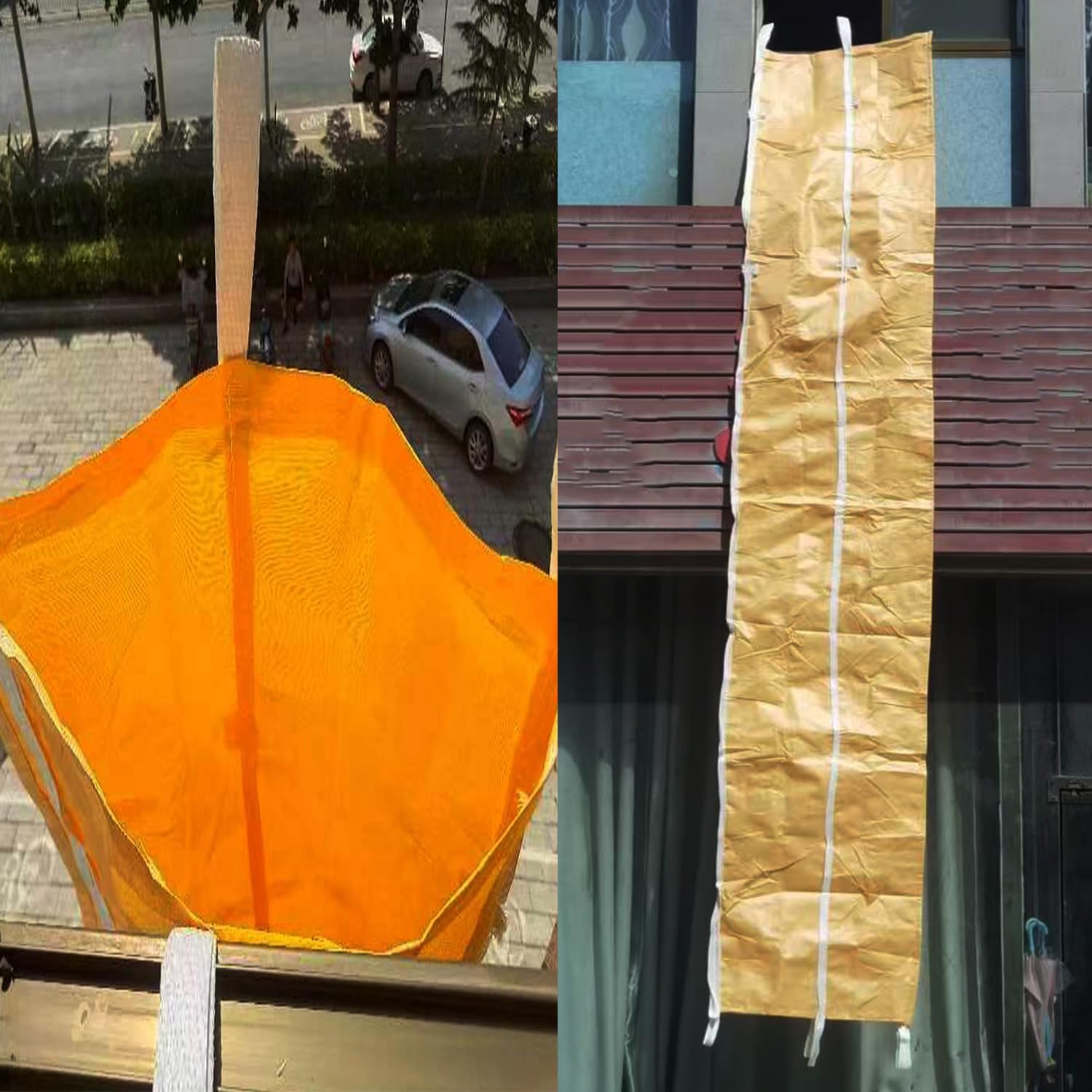 Heavy Duty 14ft Construction Chute, Material Extra grueso, resistente para eliminación de residuos de construcción（Includes 4-120lb Rated ZipTies）