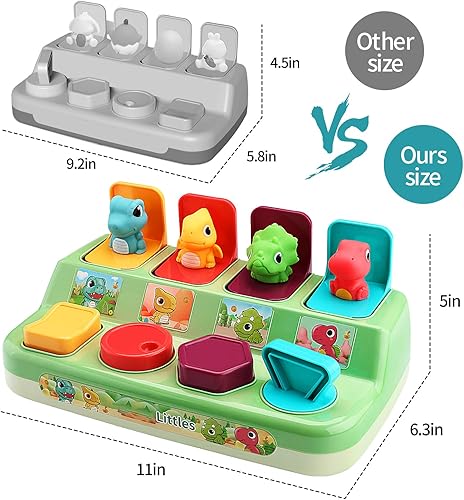 Miniatura 2 de Juguete Interactivo de Animales Saltarines para Bebé, Juguete de Causa y Efecto, Juguetes Infantiles de Aprendizaje Temprano para Clasificar