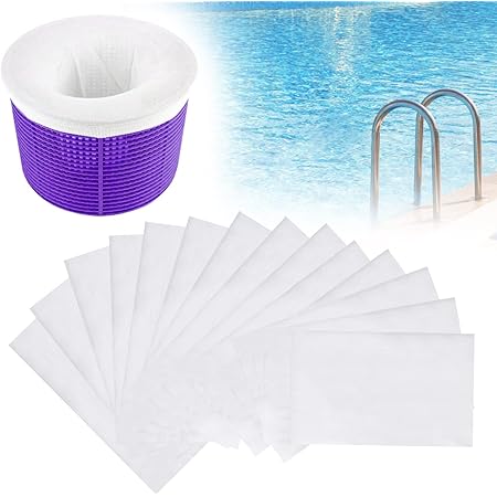 100 Pack Pool Skimmer Socks, Pool Saver Socks Net for Skimmer Basket(100 Pack)