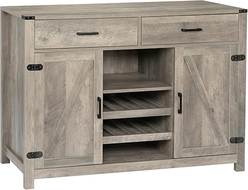 VINGLI Gabinete de buffet con almacenamiento, aparador y buffet con almacenamiento, gabinete de almacenamiento de bufé de cocina, armario de