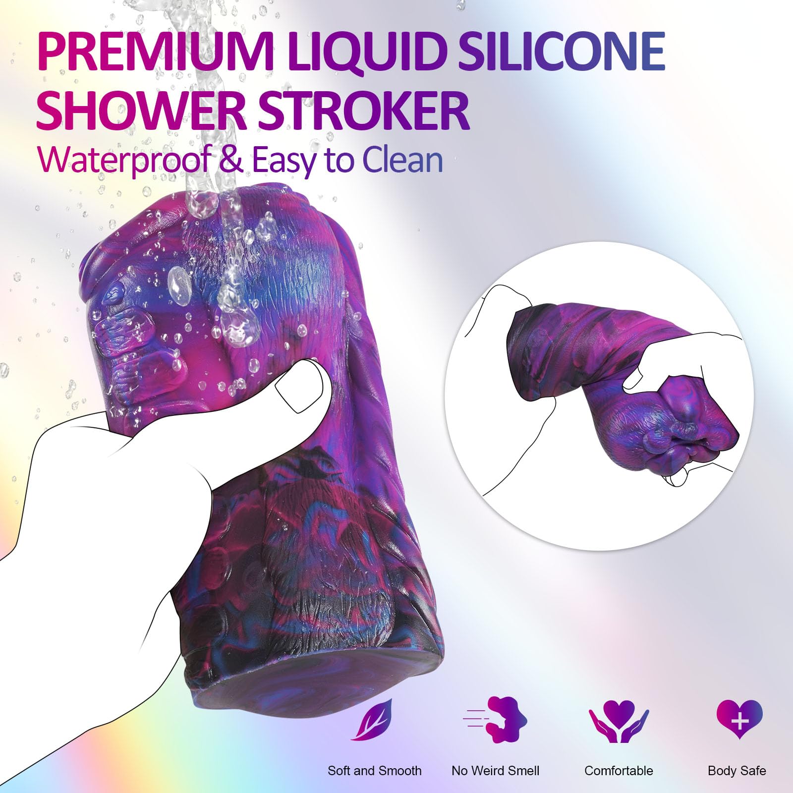 Masturbâteur Homme Mains Libres Sex Toys,Masturbeuse Masculin Cul Poche Chatte Anal Vaginette Réaliste Silicone Souple,Masturbateur Cup Succion Monstre Fantaisie Entraîneur Pénis Pocket Pussy Sextoyse