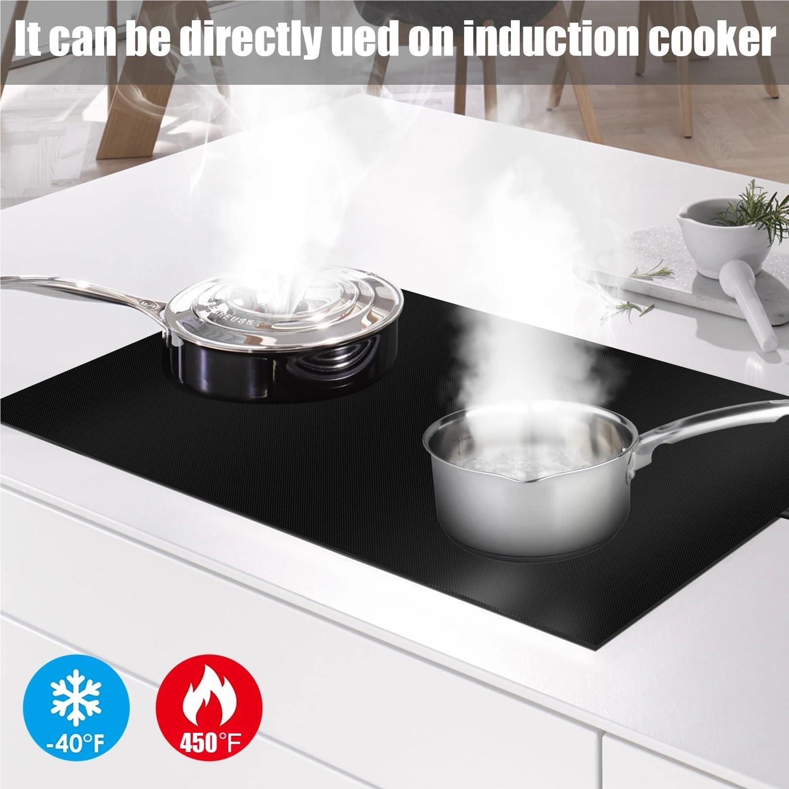 Cubierta de Cocina de inducción, Estera de Silicona, Cubierta de Estufa eléctrica Antideslizante Grande, Protector de Placa de Cocina for Estufa de inducción, Dispositivo de Cocina(52x78cm)