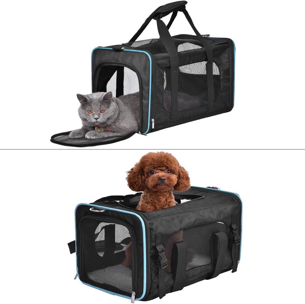 PPOGOO Pet Travel Carriers with Support Soft-Sided for Cats and Dogs Airline Approved Non-Toxic Odorless oldsmall