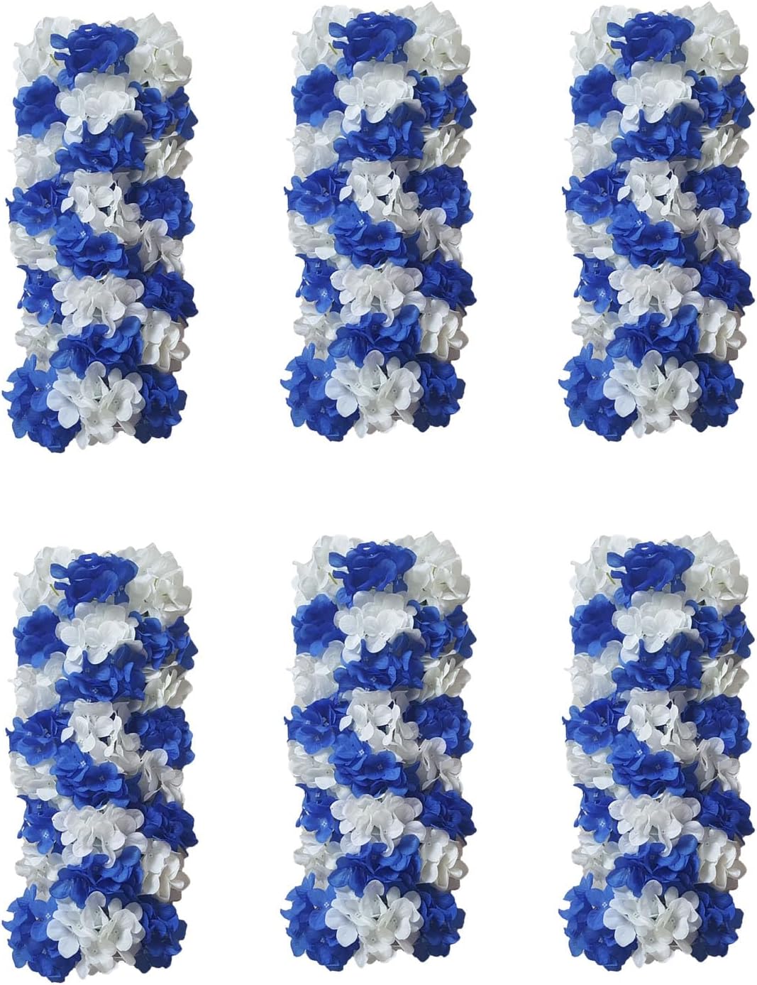 6 PiecesWedding Dining Table Flower Centerpiece,Ornament Flower Row Flower Wall Decorations,Rectangular Floral Centerpiece,for Reception,Dining Table,Living Room,Dining Party(Size:6-Pcs,Color:I)