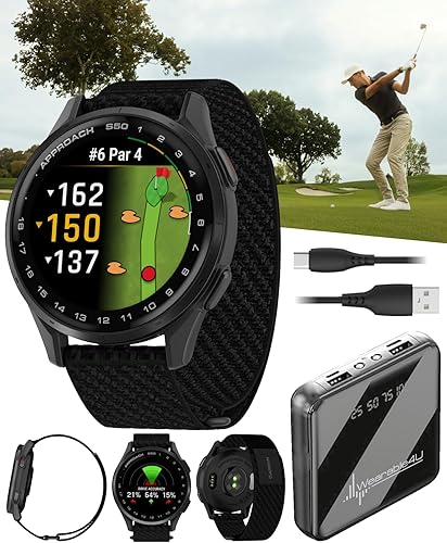 Vista 12 de Wearable4U - Garmin Approach S70: Smartwatch de golf de cerámica de 42 mm Pantalla AMOLED de 1.2" con hasta 10 días de duración de batería, reloj