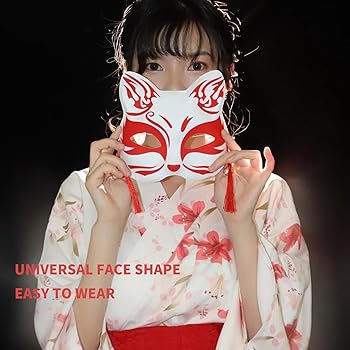 10 Maschere Gatto Volpe Bianche Da Colorare - Fai Da Te Per Carnevale Halloween Festa | Carta Resistente - Foto 11