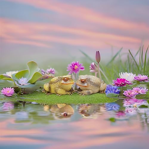 Miniatura 5 de Estatua de tortuga marina de jardín, estatua de animal de tortuga marina para interiores y exteriores, decoración de estanque para madre e hijo