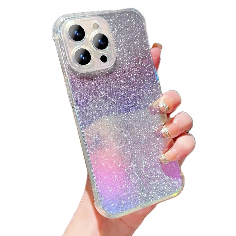Amazon.com: Rnrieyta Miagon 2 in 1 Laser Glitter Case for