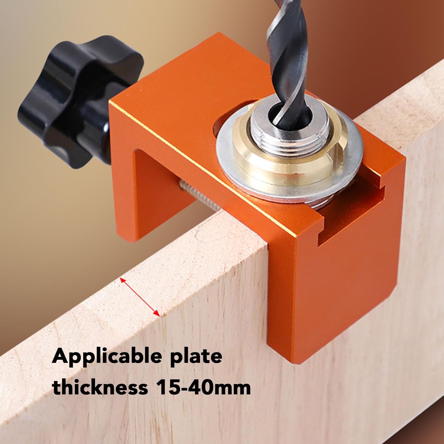 Pocket Hole Jig, Aluminum Alloy Design with Adjustable Drill Sleeve Calibration, for Woodworking Projects