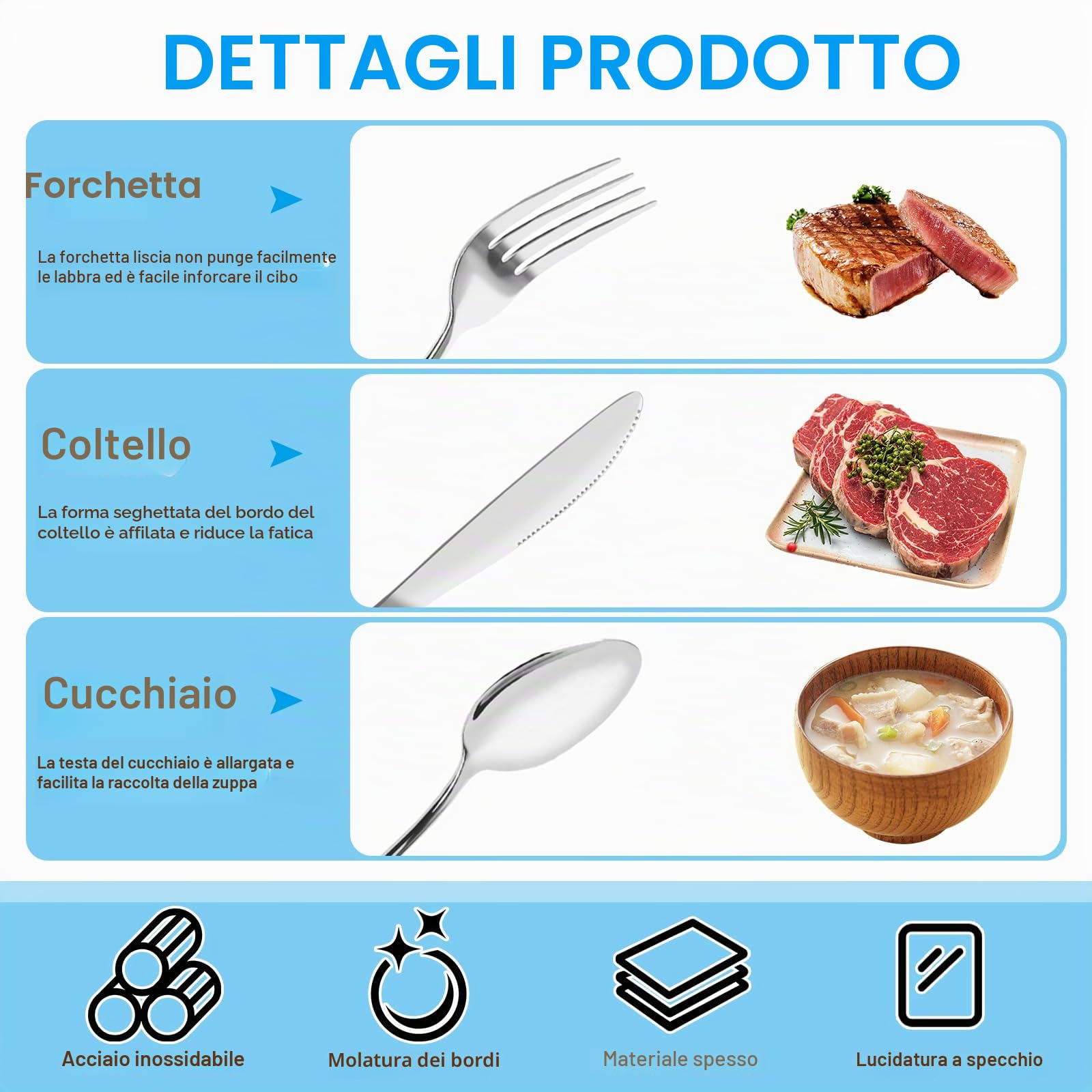 Set di stoviglie da campeggio per 2 persone, posate da viaggio in acciaio inox con custodia, cucchiaio, forchetta, coltello, posate da campeggio per viaggi, attività （Nero Verde）
