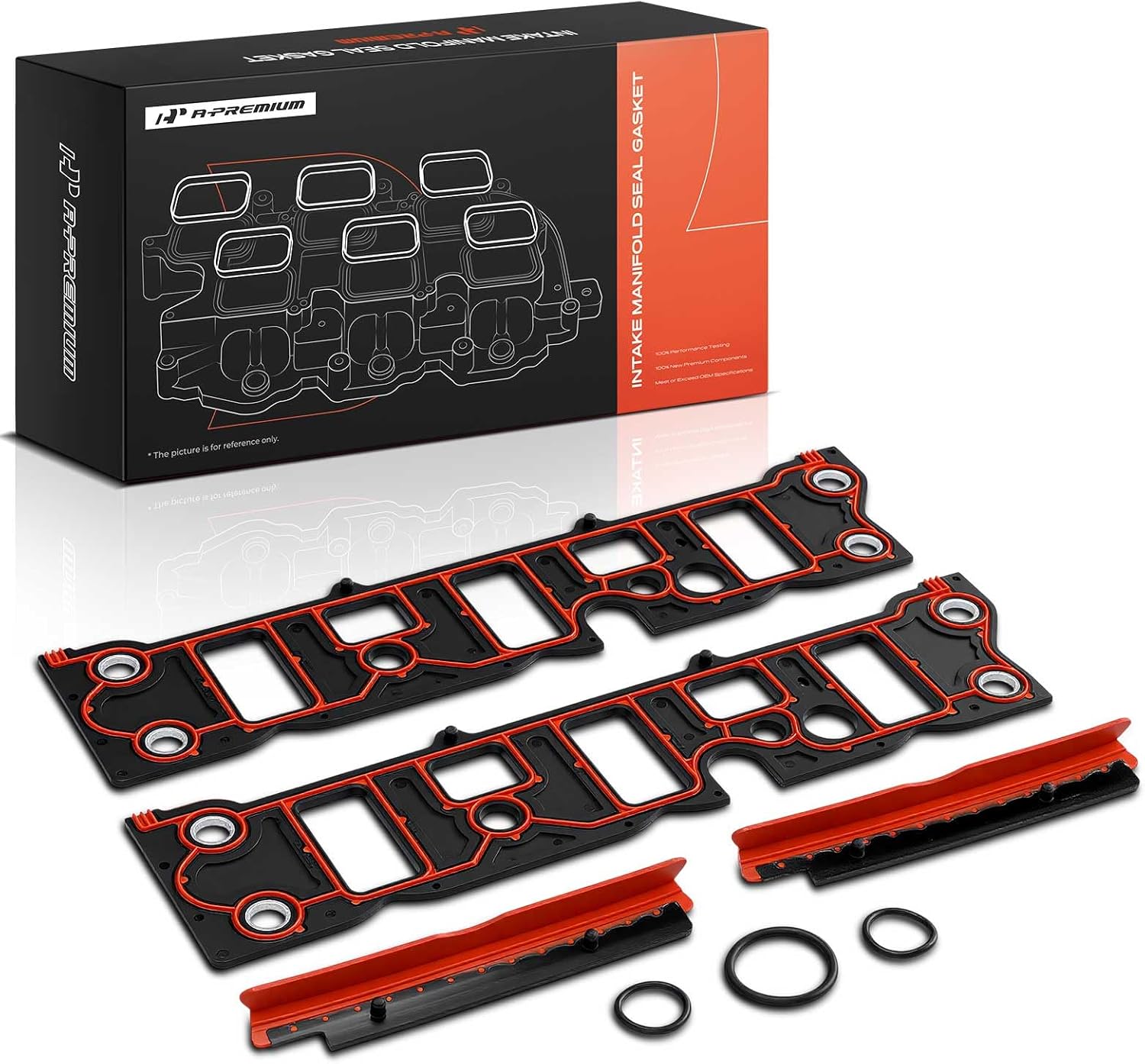 A-Premium Lower Engine Intake Manifold Gasket Set Compatible with Chevy Impala, Camaro, Lumina, Monte Carlo & Buick LaCrosse, Regal, Allure, LeSabre, Park Avenue & Oldsmobile 88 & Pontiac Bonneville