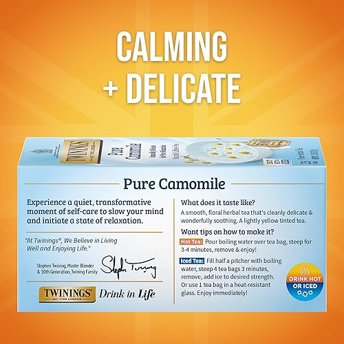 Vista 504 de Twinings, Pure Green Tea - Té verde con sabor suave y aroma atractivo con cafeína, disfruta caliente o helado, bolsas de té individuales