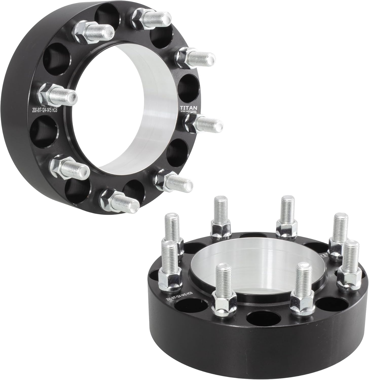 2 Inch Hub Centric Wheel Spacer Compatible with Ford F-250 & F-350 Super Duty - 8x170 Bolt Pattern, 124.9mm Hub Bore, 14x1.5 Studs, 50mm Thick, 6061-T6 Billet Aluminum, Black - Single