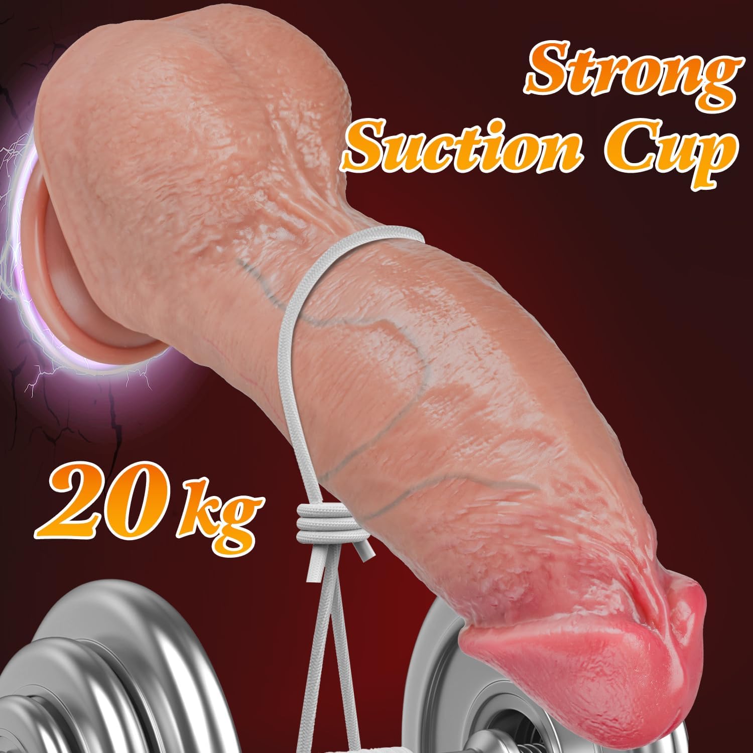 9 Inch Girth Huge Thick Dildos - Soft Liquid Silicone Anal Dildo with Suction Cup for Hands-Free Play, G-spot Realistic Big Dildo Anal Sex Toys for Gay Women
