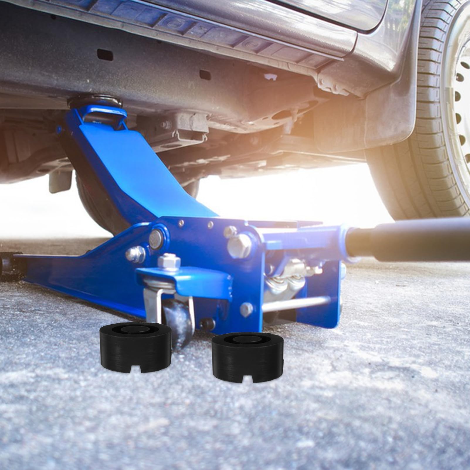 Holibanna 2 pezzi Tampone Gomma per Jack da per Stabilizzazione Auto e Protezione per Uso e