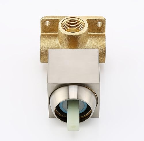 Miniatura 4 de SUMERAIN Grifo de ducha de níquel cepillado, kit de molduras de ducha de una sola función con válvula áspera, cabezal de ducha cuadrado de alta