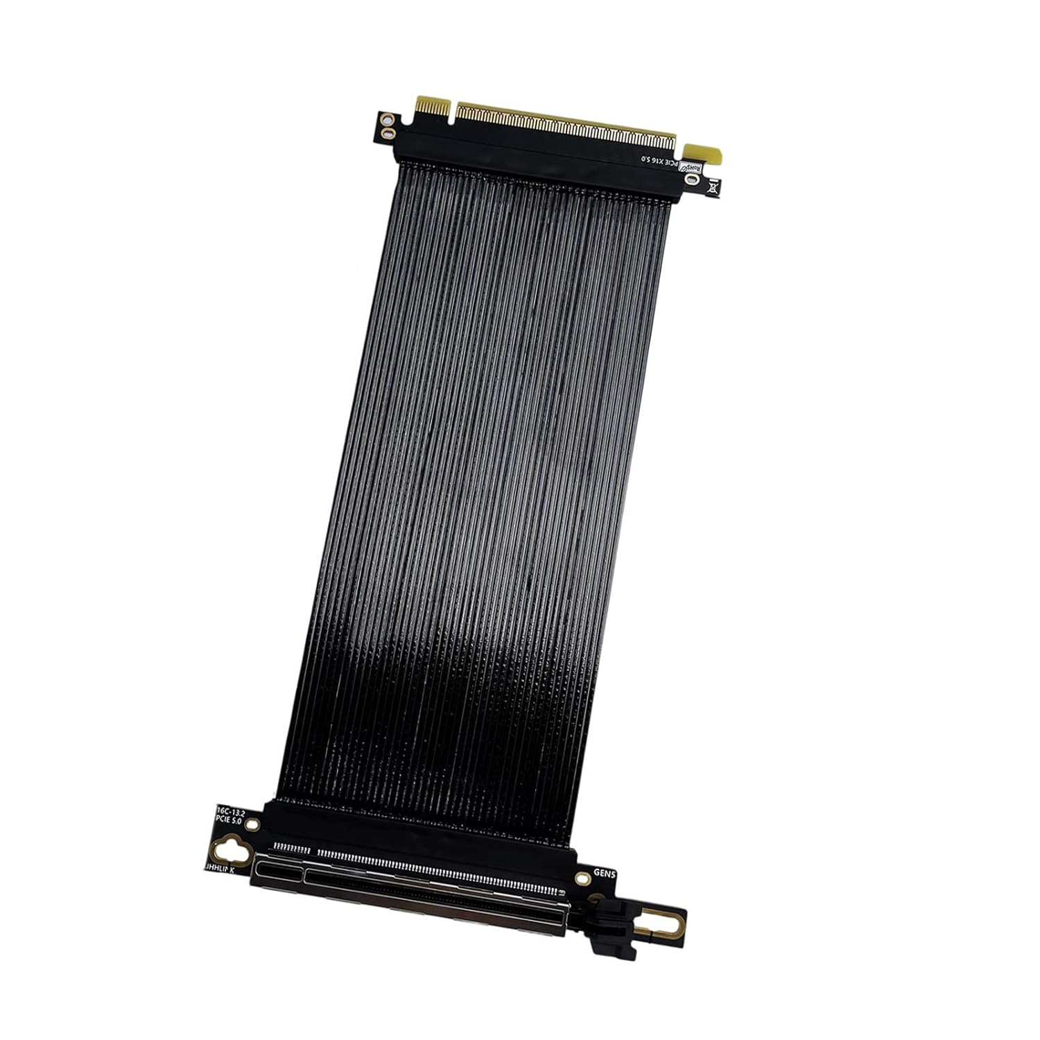 PCIe 5.0 X16 Gen5 Compatible Right Angled Cable Silver Plateds Wire 64GT/s Bidirectional Transfer Low Dielectrics