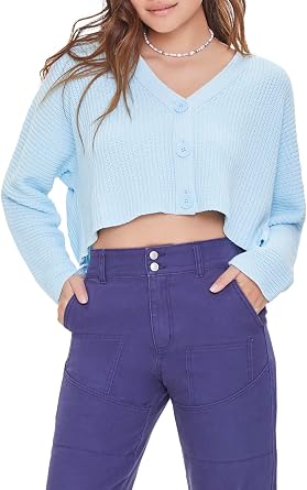 Forever 21 Womens Ribbed Knit Cardigan Sweater