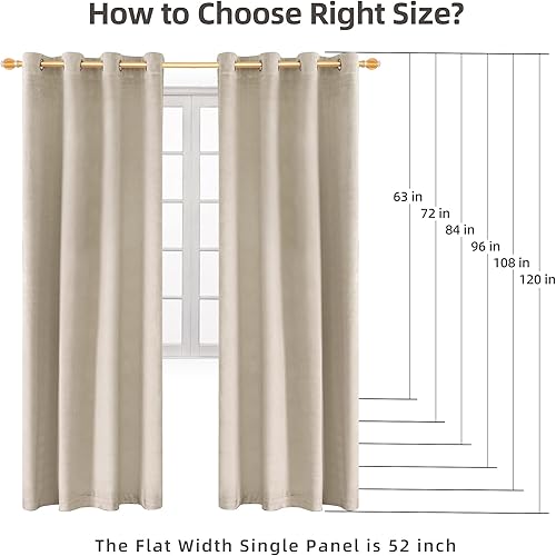 Miniatura 6 de Roy Lei - Cortinas de terciopelo de lujo súper suaves para sala de estar, paneles de cortina de terciopelo con bloqueo de luz, cortinas de